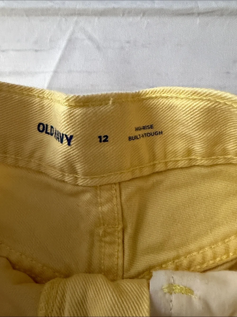 Old Navy Bright Yellow Denim Cutoff Shorts